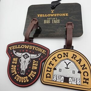 Luggage Tags Yellowstone Set Of Two NEW